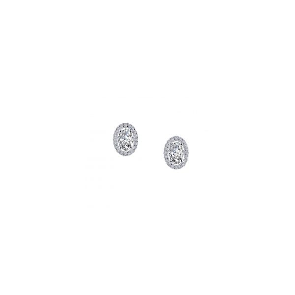 Sterling Silver Oval Shape Halo Stud Earrings Orin Jewelers Northville, MI