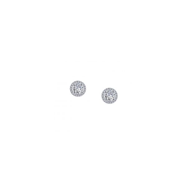 Sterling Silver Round Shape Halo Stud Earrings Orin Jewelers Northville, MI
