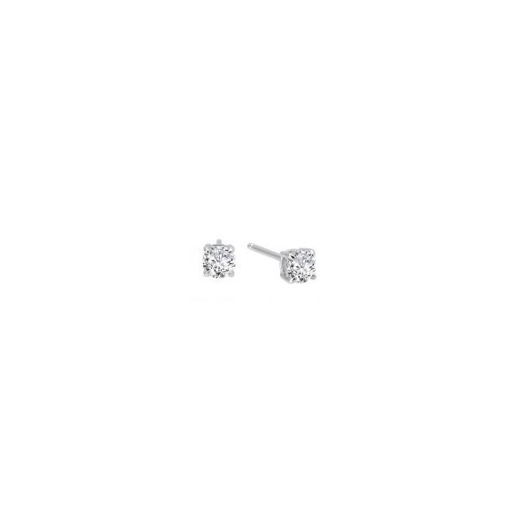 Lady's Sterling Silver Earrings With 2 CZ's Orin Jewelers Northville, MI