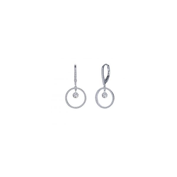 Lady's Sterling Silver Circle Dangle Earrings Orin Jewelers Northville, MI