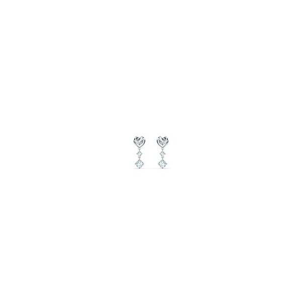 Swarovski Lifelong Heart Pierced Earrings, White, Rhodium Plated Orin Jewelers Northville, MI