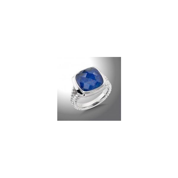 Lady's SS Quartz Over Lapis Ring Orin Jewelers Northville, MI