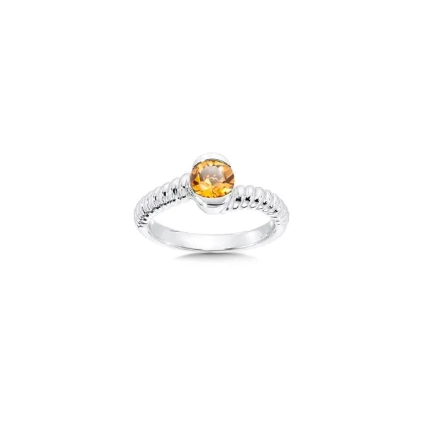 Lady's SS Citrine Ring Orin Jewelers Northville, MI