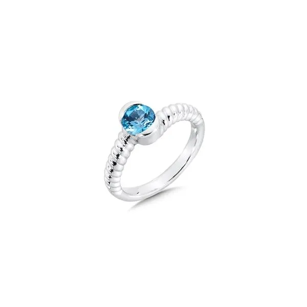 Lady's SS Blue Topaz Ring Orin Jewelers Northville, MI