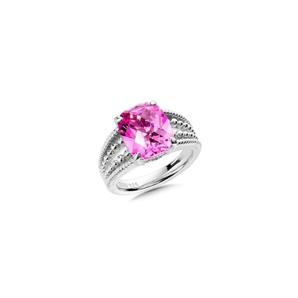 Lady's SS Pink Sapphire Ring Orin Jewelers Northville, MI