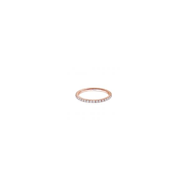 Lady's Sterling Silver With Rosé Plating CZ Thin Eternity Band Orin Jewelers Northville, MI