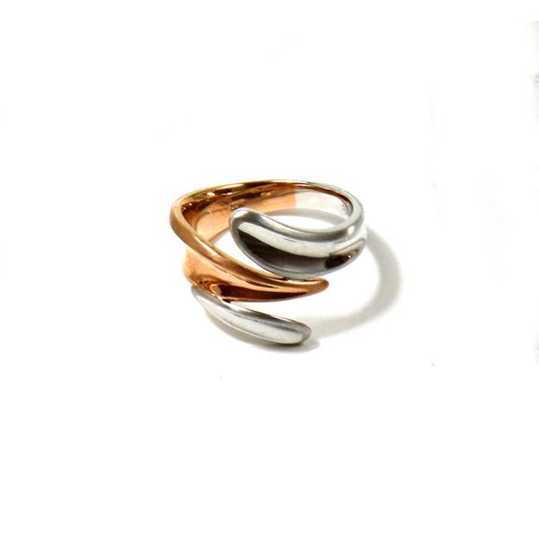 Lady's Two Tone Sterling Silver & Rose Gold Plated Ring Orin Jewelers Northville, MI