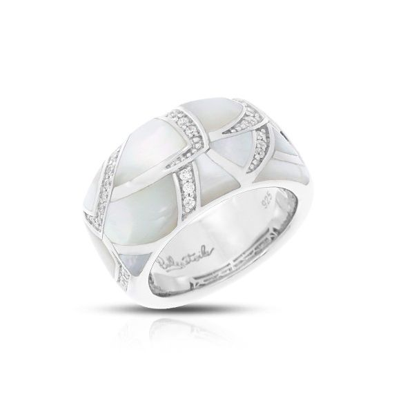 Lady's SS Sirena Ring w/White MOP & CZs Orin Jewelers Northville, MI