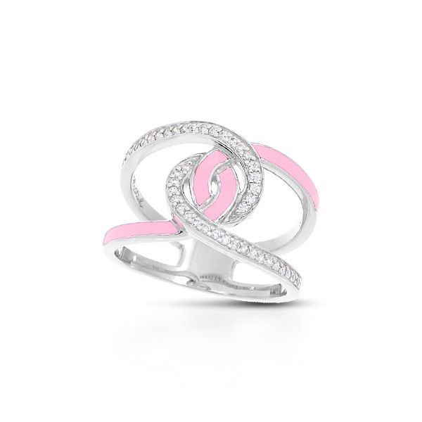 Lady's SS Evermore Ring w/Pink Enamel & CZs Orin Jewelers Northville, MI