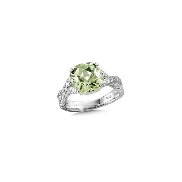 Lady's SS Green Amethyst Ring Orin Jewelers Northville, MI