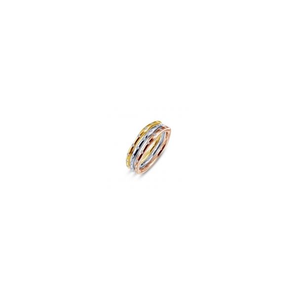 Lady's Sterling Silver Tri-Color Stackable Rings w/CZs Orin Jewelers Northville, MI