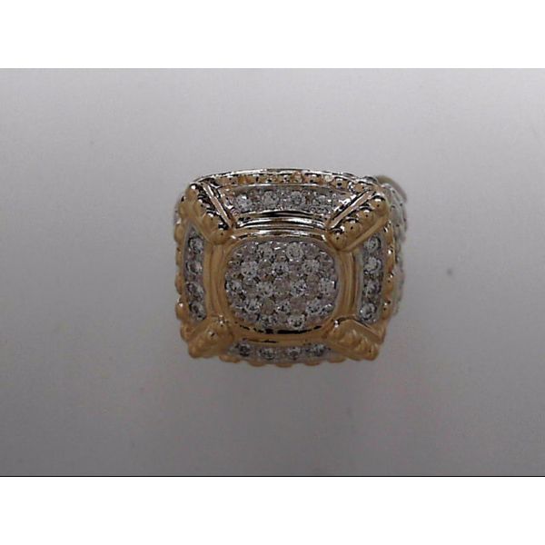 Sterling Silver & 14k Gold Ring With 30 Diamonds Orin Jewelers Northville, MI