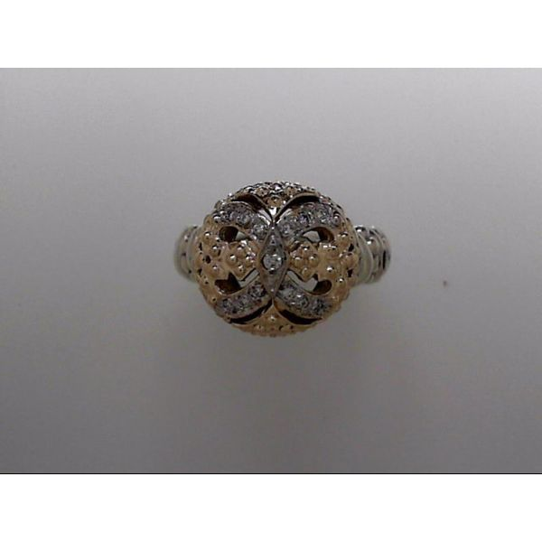 Sterling Silver & 14k Gold Ring With 13 Diamonds Orin Jewelers Northville, MI