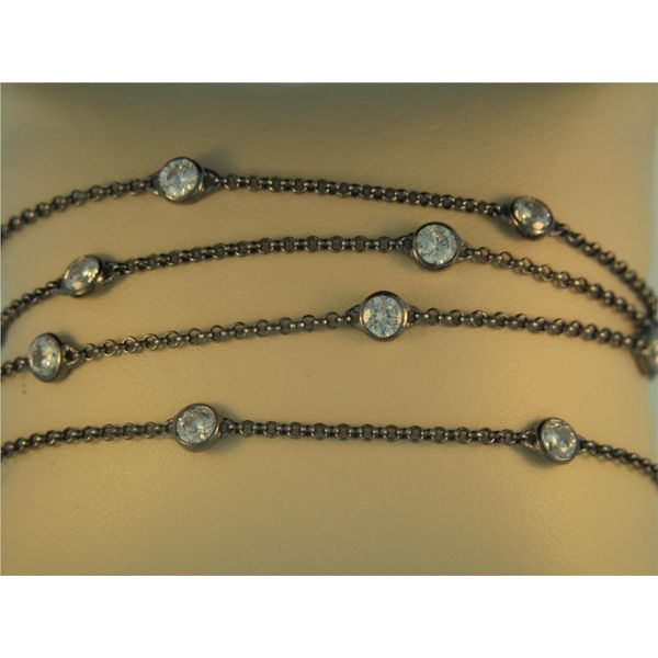 Lady's SS Black Rhodium Plated 4 Strand Bracelet w/CZs Orin Jewelers Northville, MI