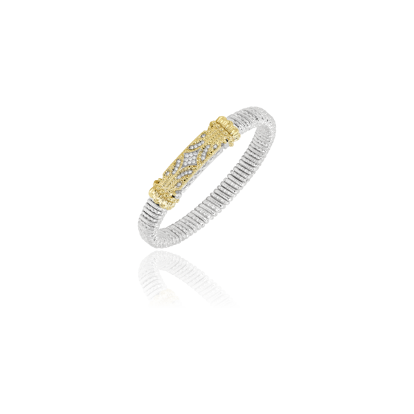 Lady's Two Tone SS & 14K Yellow Gold 8mm Bracelet W/29 Diamonds Orin Jewelers Northville, MI