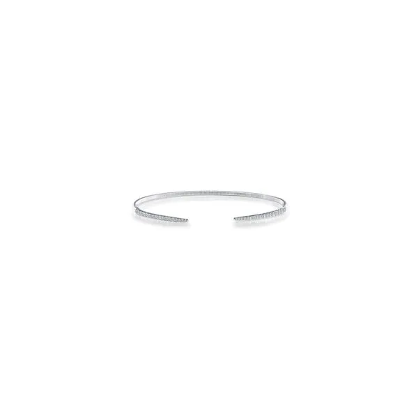 Lady's Sterling Silver 2mm Milano Bangle W/CZs Orin Jewelers Northville, MI