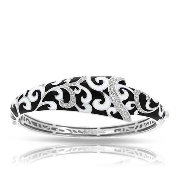 Lady's SS Contessa Bracelet w/Black & White Enamel & CZs Orin Jewelers Northville, MI
