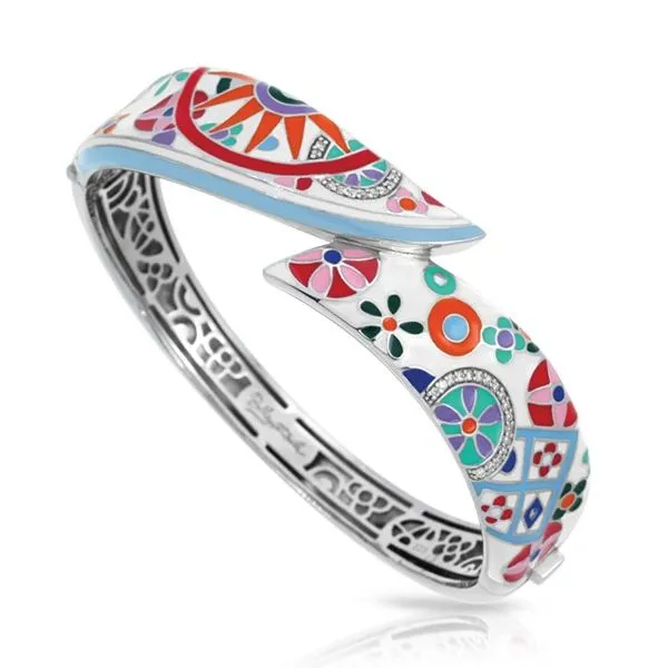 Lady's SS Pashmina Bracelet W/Multi-Color Enamel & CZs Orin Jewelers Northville, MI