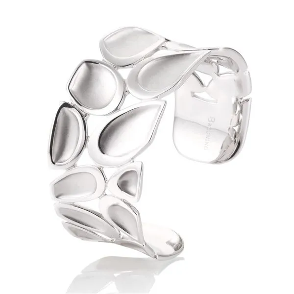 Lady's SS & Rhodium Plated Cuff Bracelet Orin Jewelers Northville, MI