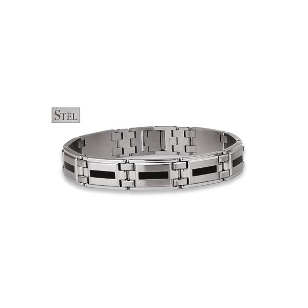 Gent's Stainless Steel & Enamel Bracelet Orin Jewelers Northville, MI
