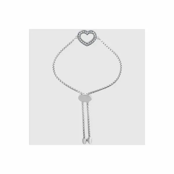 Lady's Sterling Silver & Rhodium Orion Heart Friendship Bracelet Orin Jewelers Northville, MI