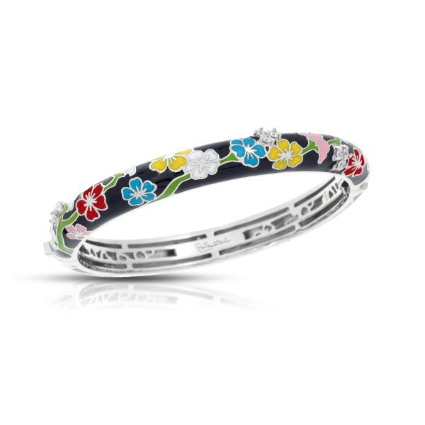 Lady's Sterling Silver Sakura Bracelet w/Multi-Color Enamel & CZs Orin Jewelers Northville, MI