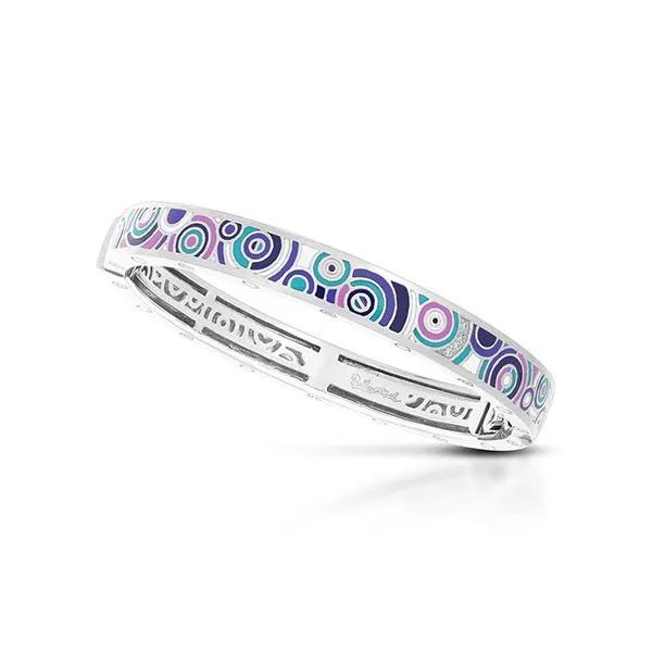 Lady's Sterling Silver Emanation Bracelet w/Purple Multi-Colored Enamel & CZs Orin Jewelers Northville, MI