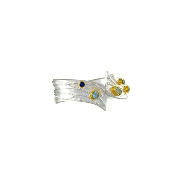 Sterling Silver and 22K Gold Vermeil Bracelet with Multiple Gemstones Orin Jewelers Northville, MI