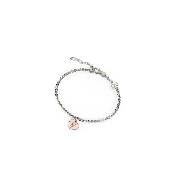 Lady's Sterling Silver Rose Gold Platinum Plated Amore Bracelet Orin Jewelers Northville, MI