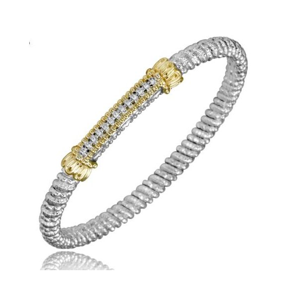 Sterling Silver And 14k Yellow Gold Bracelet By ALWAND VAHAN With 13 Diamonds Orin Jewelers Northville, MI