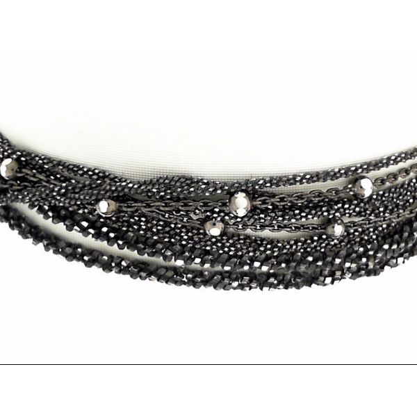Sterling Silver Black Tone Multi-Strand Bracelet, Magnetic Clasp Orin Jewelers Northville, MI