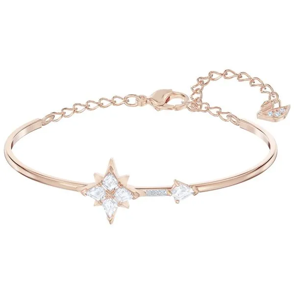 Swarovski Symbolic Bangle, White, Rose-gold tone plated Orin Jewelers Northville, MI