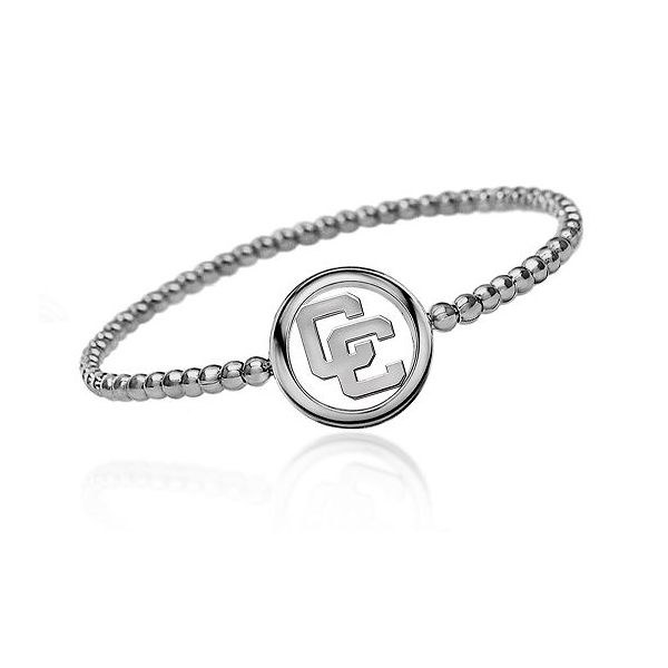 Sterling Silver Beaded Bracelet With Open Circle CC Charm Orin Jewelers Northville, MI