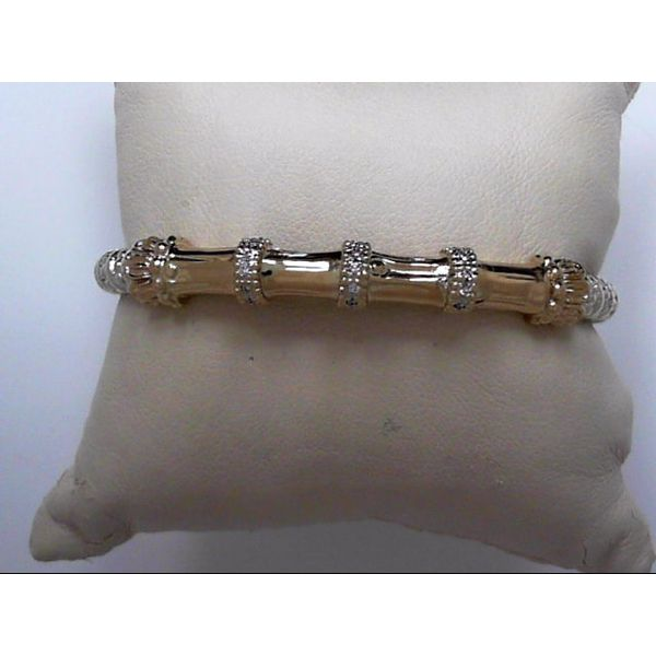 Sterling Silver & 14K Gold Bracelet With 15 Diamonds Orin Jewelers Northville, MI