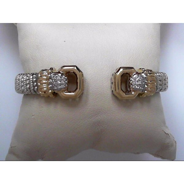 Sterling Silver & 14K Gold Bracelet With 18 Diamonds Orin Jewelers Northville, MI