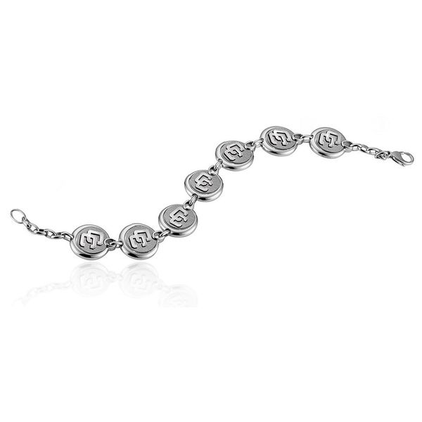 Sterling Silver Closed Circle CC Link Bracelet Orin Jewelers Northville, MI