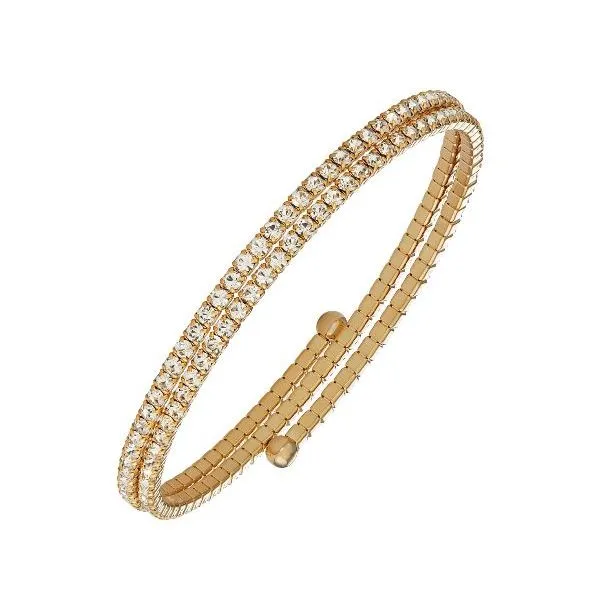 White Crystal Bracelet - 2 Row Yellow Orin Jewelers Northville, MI