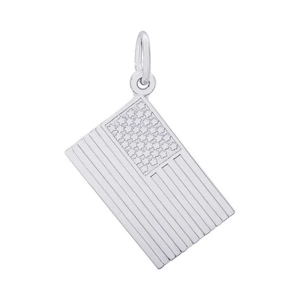 Sterling Silver USA Flag Charm Orin Jewelers Northville, MI