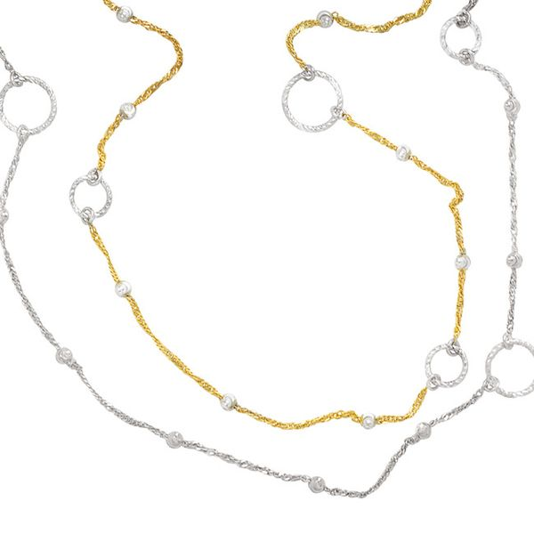 Lady's Sterling Silver & Yellow Gold Plated Legacy Necklace Orin Jewelers Northville, MI