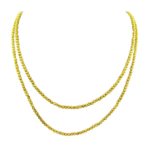 Lady's Sterling Silver & Yellow Gold Plated Slash Lariat Endless Necklace Orin Jewelers Northville, MI