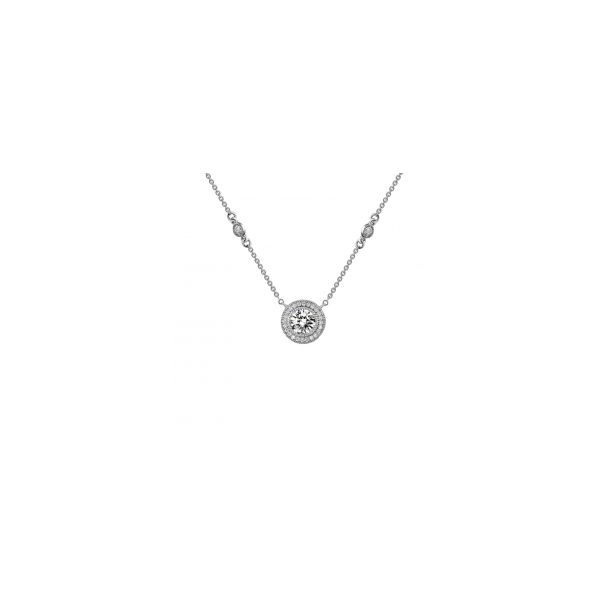 Sterling Silver Bezel Set CZ Necklace With CZ Accents Orin Jewelers Northville, MI