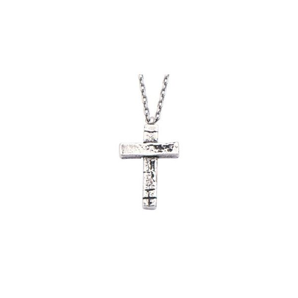 Stainless Steel Antique Cross Pendant with 22 inch Chain Orin Jewelers Northville, MI