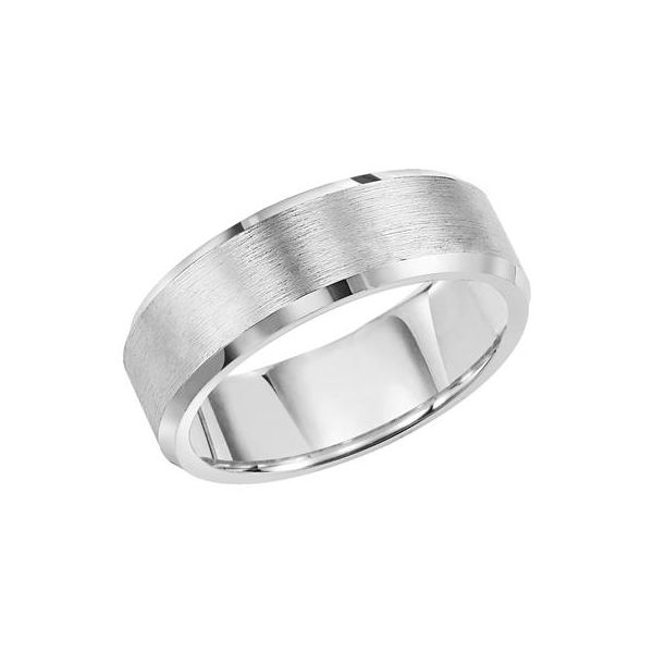 Gent's 8mm Comfort Fit Gray Tungsten Carbide Wedding Band Orin Jewelers Northville, MI