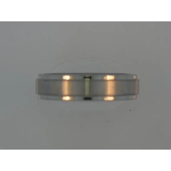 Gent's White Tungsten Carbide Band W/Satin Center Orin Jewelers Northville, MI