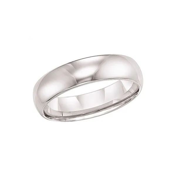 Gents 6mm White Tungsten Carbide Comfort Fit Wedding Band Orin Jewelers Northville, MI