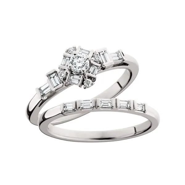 DIAMOND ENGAGEMENT & WEDDING BAND SET Parkers' Karat Patch Asheville, NC