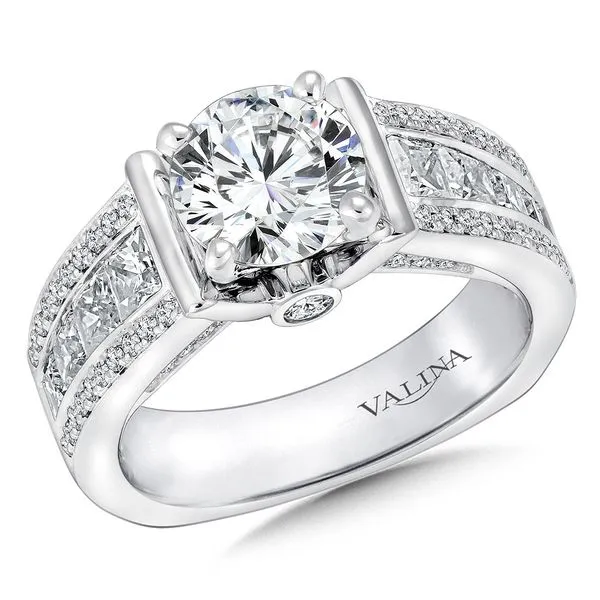 Round Shape Stone With Multi-Row Valina Engagement Ring Peter & Co. Jewelers Avon Lake, OH