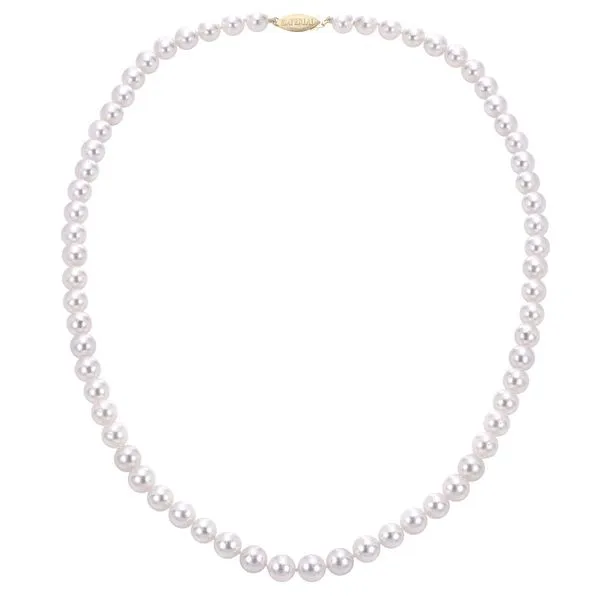 14K Yellow Gold Akoya Cultured Pearl Necklace P.J. Rossi Jewelers Lauderdale-By-The-Sea, FL
