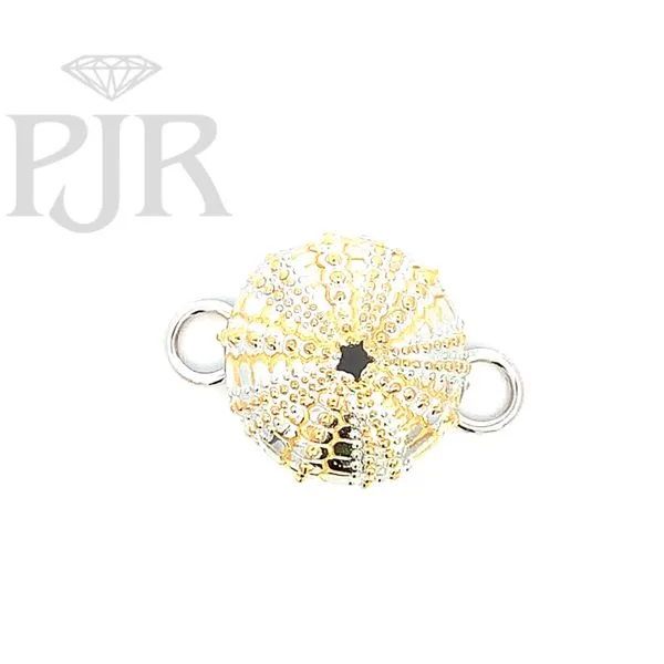 Sterling Silver and 18K Open Sea Urchin Bracelet Topper P.J. Rossi Jewelers Lauderdale-By-The-Sea, FL