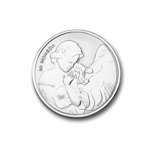 Mi Moneda Angel & Heart Silver Plated-Large P.J. Rossi Jewelers Lauderdale-By-The-Sea, FL